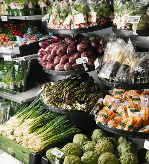 Gönsaksavdelning på en matbutik