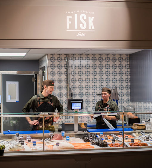Personal i fiskdisken på Hemköp Sickla
