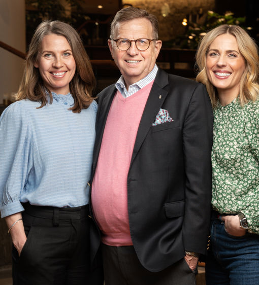 Familjen Sabis, pappa och två döttrar