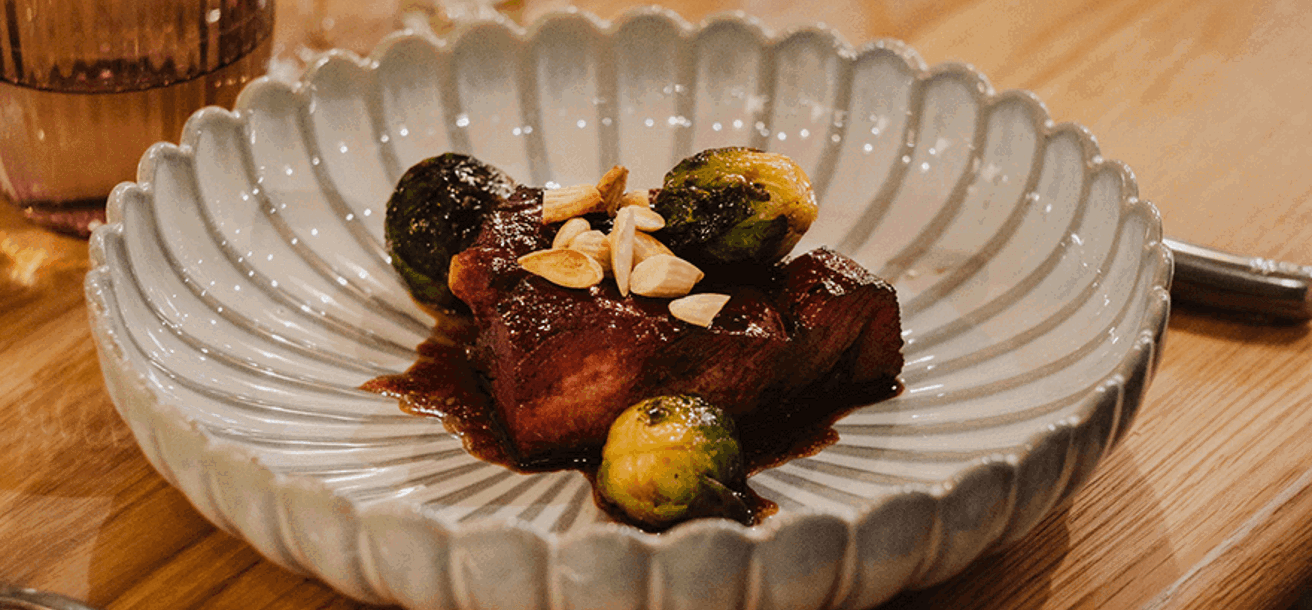 Maträtt med brysselkål