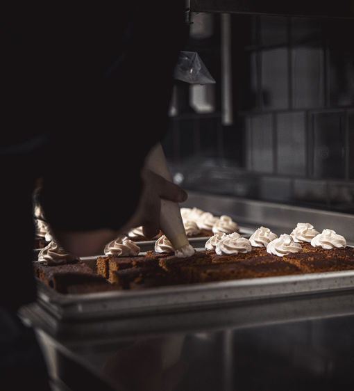 Spritsar topping på bakverk